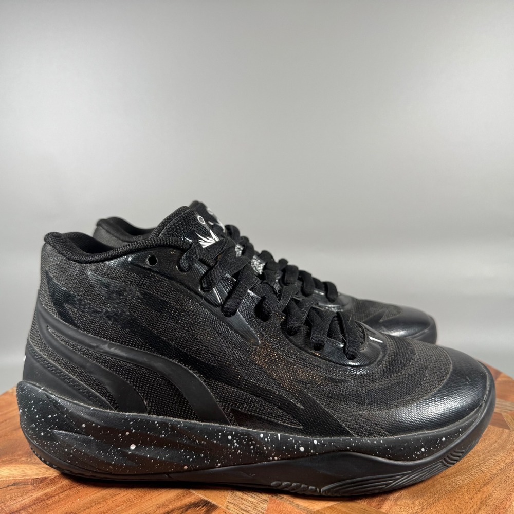 Puma MB.02 Phenom Kids Basketball Shoes Black Speckled 379425-01 Size 4Y